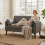 Homcom HOMCOM 2 Seater Sofa, 132 cm Modern Small Sofa with Solid Wood Legs, Grey 9
