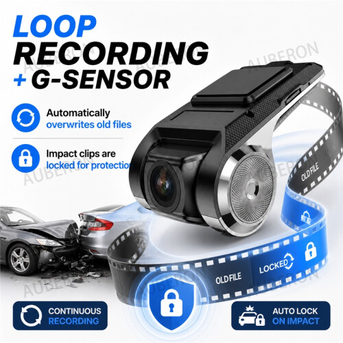 Car DVR Dash Cam 1080P Android ADAS LDWS Nav Night Vision Recorder 2