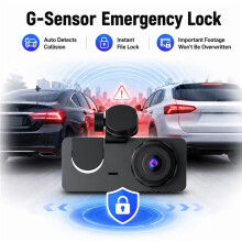 Three Channel 1080P Wifi Car Dash Cam With Night Vision