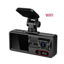 Three Lens Car Dashcam 2Inch Wifi Hd Night Vision Dual Recording