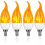 E14 LED Flame Bulb 3W, 3 Lighting Modes, 4 Pack Decorative Flickering Flame Effect Bulbs for Home Decor, Warm Light 1