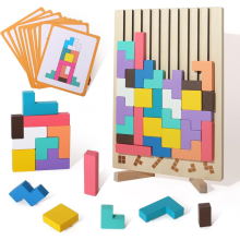 Vzdelávacia 3D drevená puzzle hračka pre deti a tínedžerov, hra na spájanie tvarov podľa Montessori metódy pre rozvoj motorických zručn