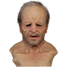 Latex-Maske für alte Männer, Vollgesichtsbedeckung für Maskenbälle und Kostümpartys, realistische Kopfbedeckung für ältere Charaktere