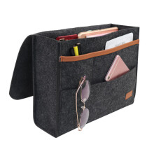 Nachttisch-Organizer aus Filz mit mehreren Taschen, Hänge-Organizer für Sofa und Bett zur Aufbewahrung von Büchern, Fernbedienungen und