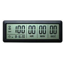 999 Day Countdown Timer Clock for Graduation, Lab and Kitchen Use, Digital Display, Black, Portable Time Tracker