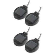Lot de 4 panneaux supérieurs de rechange pour couvercles de lanternes, étanches, avec ampoules, pour éclairage solaire LED.
