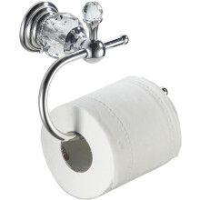 Messing toiletpapierhouder met kristallen accent, gepolijste chromen wandgemonteerde toiletpapierdispenser