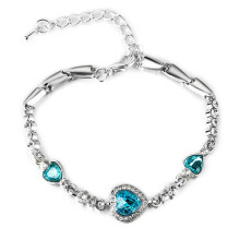 Bracelet jonc en cristal pour femme, bijou de mariage élégant, cadeau romantique pour la Saint-Valentin