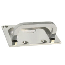 Maniglia ad anello in acciaio inox 316 per portelloni di armadietti e accessori per imbarcazioni, montaggio a filo, colore argento.