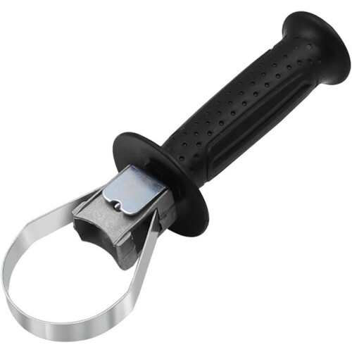 Adjustable Inner Diameter Handle for Hammer Drill, 59-65mm Range, Replacement Auxiliary Grip, Durable Plastic Black