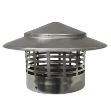 Regenkap van roestvrij staal voor schoorsteenpijp, weerbestendige rookkanaalkap voor buitenverwarming.