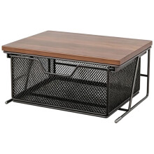 Countertop Drawer Basket Space-Saving Sliding Holder Rack Pull Out Countertop Rack for Coffee Pods Snacks Tea Bags