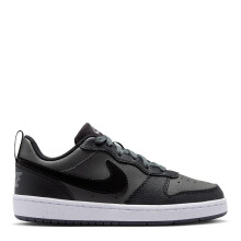 (4 UK, Grey/Black/White) Nike Childrens/Kids Borough Low Recraft Leather Flat Trainers