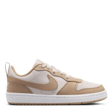 (3 UK, Phantom/Linen) Nike Childrens/Kids Borough Low Recraft Leather Flat Trainers