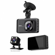3 Inch Dual Lens Dash Cam Front and Rear Car DVR with Reverse Camera