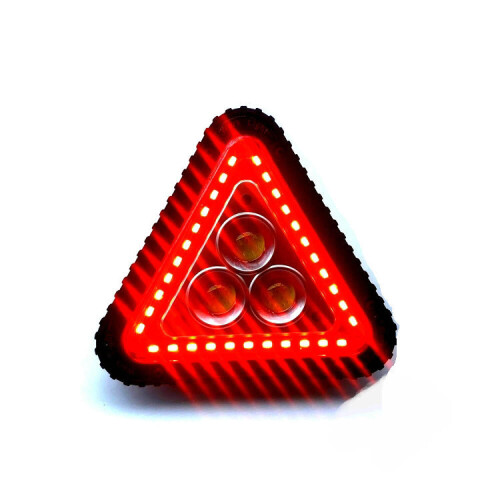 Portable LED Warning Triangle Work Light, USB Rechargeable Emergency Spotlight with 4 Lighting Modes for Car Travel 1