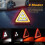 Portable LED Warning Triangle Work Light, USB Rechargeable Emergency Spotlight with 4 Lighting Modes for Car Travel 5