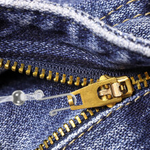 15 stk. sølvfargede glidelåsklemmer for jeans, sklisikre glidelåser, enkel montering og stabilisatorer