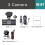 Three Way 1080P Dash Cam Night Vision Loop Record 2In Screen DVR 2