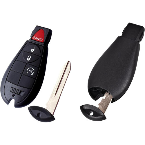 Télécommande de remplacement avec deux télécommandes d'entrée sans clé pour voiture, accessoire automobile noir durable 1