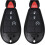 Télécommande de remplacement avec deux télécommandes d'entrée sans clé pour voiture, accessoire automobile noir durable 3