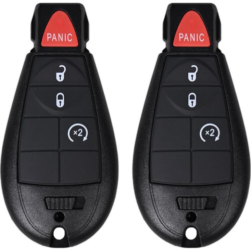 Télécommande de remplacement avec deux télécommandes d'entrée sans clé pour voiture, accessoire automobile noir durable 2