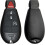 Télécommande de remplacement avec deux télécommandes d'entrée sans clé pour voiture, accessoire automobile noir durable 4