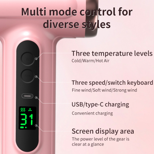 Ασύρματο πιστολάκι μαλλιών 200W USB Επαναφορτιζόμενη μπαταρία 15000mAh Ρυθμιζόμε 2
