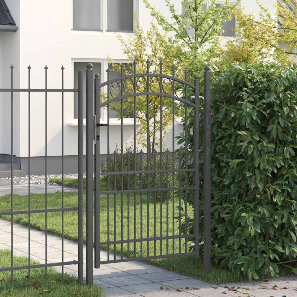 Vidaxl Fence Gate With Spikes Emmen 200 X 100 Cm Powder-Coated Steel