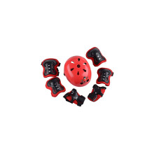 1Set(Black+Red) 7 in 1 Sports Skateboard Protection Sets Cycling Roller Skating Helmet/Elbow Pads/Knee Pads/Wrist Pads
