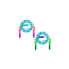 2 Pcs LED Light Up Skipping Ropes,2 in 1 Fitness Jump Rope compatible with Kids Adults Party, Keeping Fit, Weight Loss