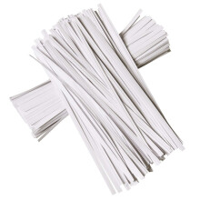 200 Ppcs Kraft Paper Twist Ties Bread Twist Ties Candy Ties compatible with Bags 5"(120mm) Length White Color