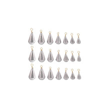 21 Pcs Fishing Sinkers Iron Weight Fish Casting Tool Set Tear Drop Style Sinkers Angler Tackle Accessory
