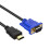 Καλώδιο προσαρμογέα HDMI σε VGA, μετατροπέας οθόνης D-Sub 15 ακίδων, αρσενικό σε αρσ 4