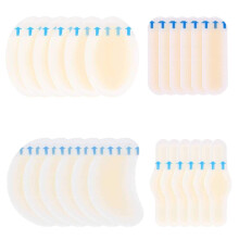24Pcs Invisible Blister Plasters Bandages Hydrocolloid Gel Dressing Blister Cushion Pads Gel Blister Guard Blister Prevention Patches Waterproof