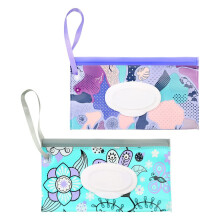 2PCS Wet Wipes Pouches, Jagowa EVA Portable Refillable Baby Wet Wipes Dispensers with Lanyard Reusable Travel Wet Wipes Bags
