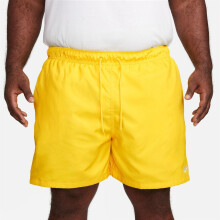 (S, Lightning Yellow/White) Nike Mens Club Flow Woven Track Shorts