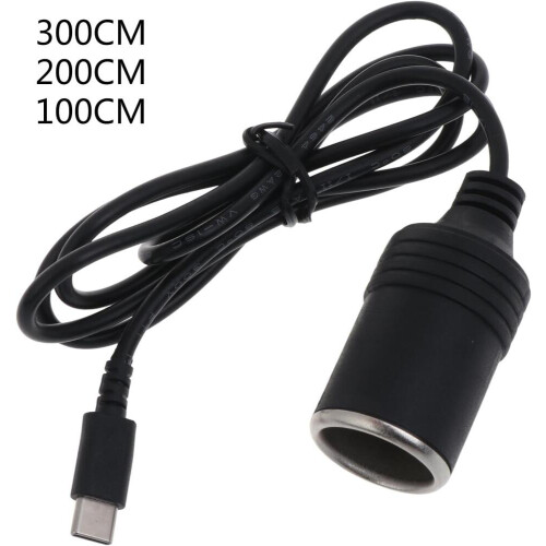 USB C PD Type C σε 12V υποδοχή αναπτήρα αυτοκινήτου θηλυκό καλώδιο προσαρμογέα τρο 1