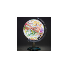 30CM Art Globe Zodiac Illuminated – Illustrated Map of Zodiac Region with Light Up function - Swivel Rotating Globe with LED, Cable included.