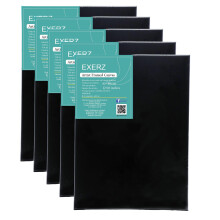 30x40cm Black Canvas 5pk - A3 Canvas Framed 1.7cm Pre-Stretched Artist Canvas - 280GSM 100% Cotton Triple Primed/Acid Free/Medium Grain - Acrylic &