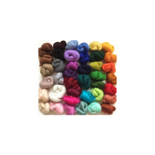 40 Colour Pack of Merino Wool Tops compatible with Needle/Wet Felting Approx 120 GMS