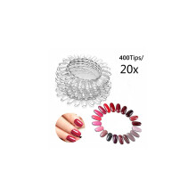 400 Tips Transparent Nail Art Tips Nail Polish Swatch Sticks compatible with Display and Practise