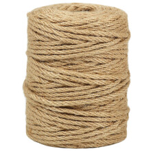 4mm Thick Jute Twine String, 165 Feet Natural Jute Garden Rope compatible with Gardening, Cat Scratcher, Gift Wrapping and Crafts Decoration (Brown)
