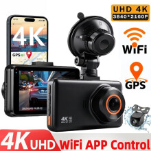 4K Ultra HD Dual Lens 3 Inch IPS WiFi GPS Car Dash Cam Recorder