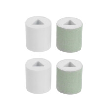 4PCS Electric Nail Polisher Buffer Rolls 20.4x19.4mm Replacement Rollers Refills Inner Hole 0.9x0.8mm EVA Electric Foot File Refills Green White