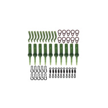 50Pcs/Set Carp Fishing Tackle Kit With Tapered Tail Helicopter Chod Bait Rigs Buffer Anti Tangle Sleeves Swivels Leader Clips Slide Rigs