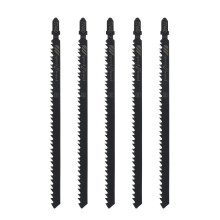 5Pcs T744D Jigsaw Blades High Carbon Steel 6 TPI 150mm Working Length Straight Fast Cutting T-Shank Jig Saw Blades compatible with Wood Plastic