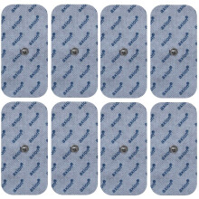 8 electrodes compatible with SANITAS & BEURER devices - 10x5 cm - TENS & EMS pads compatible with electrostimulation machines - 3.5mm snap button