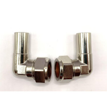 90 Degree Elbow Radiator Valve 15mm (Pair) compatible with Radiator & Towel Rail Valves Chrome 1/2"