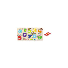 96-0004 SB-96-0004 Wooden Numbers Peg Board, Coloured, 21.4H x 29W x 1Dcm